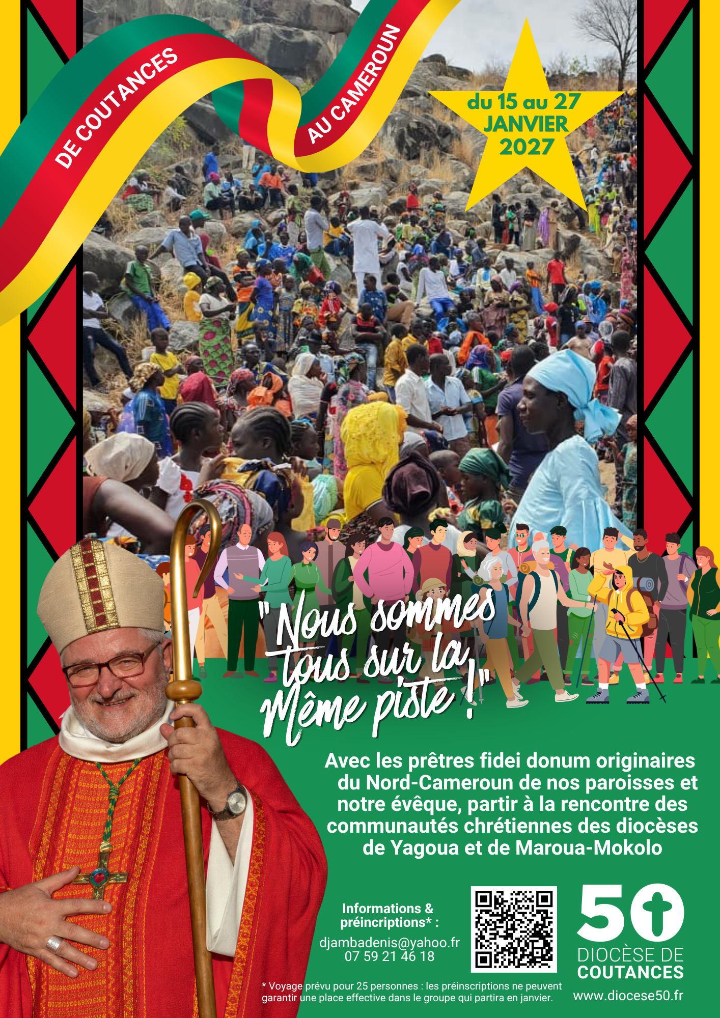 Affiche Voyage diocésain au Cameroun Vdef