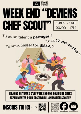 Affiche WE Deviens chef scout