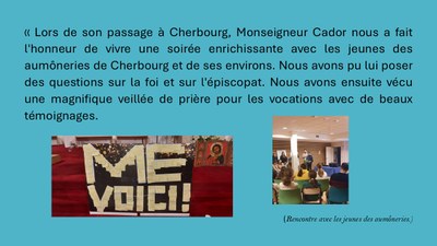 J4 Vendredi veillée des vocations et aumôneries   Témoignage