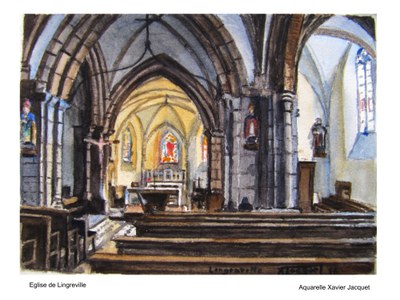 tableau église de Lingreville