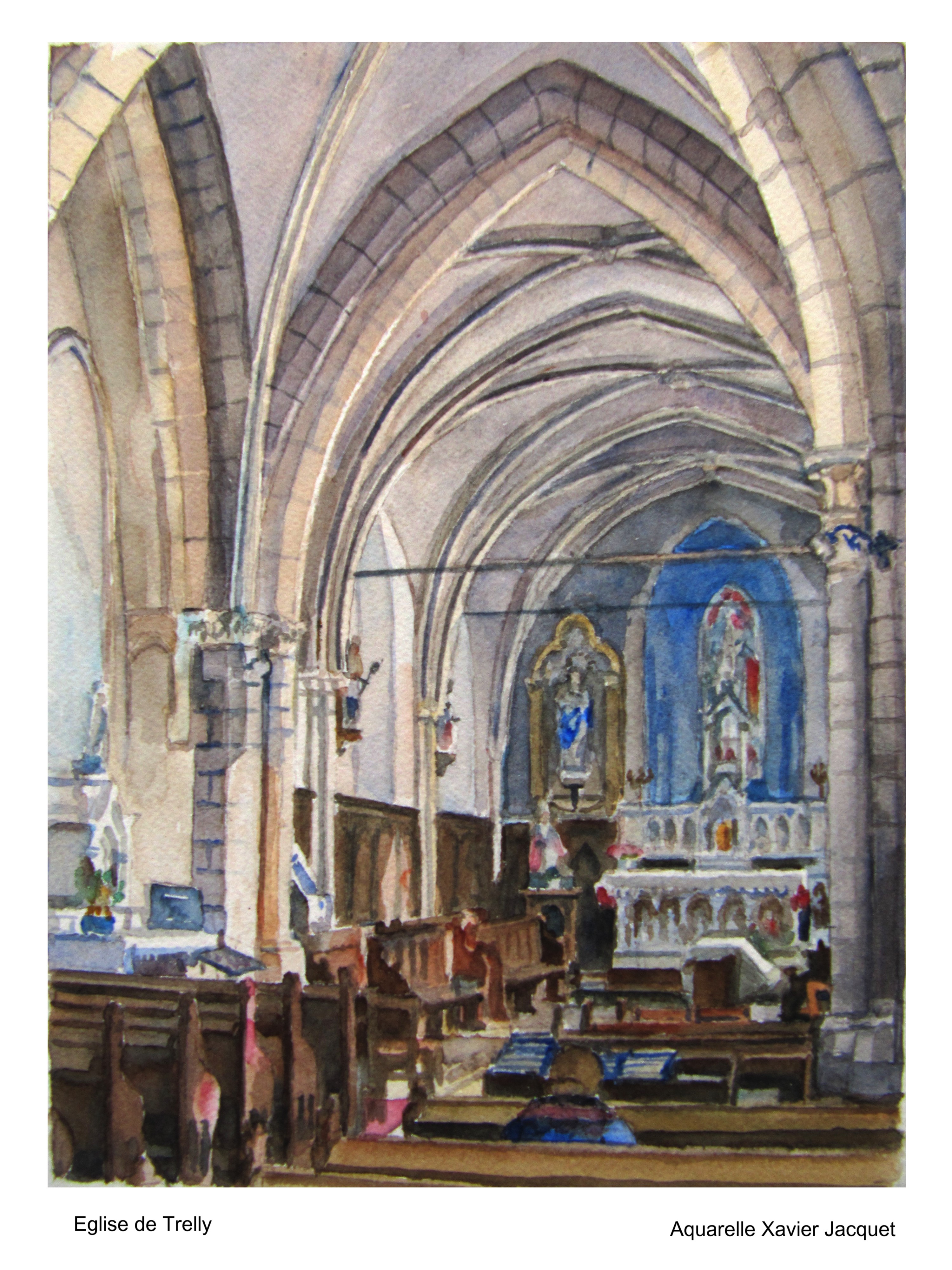 Tableau église de Trelly